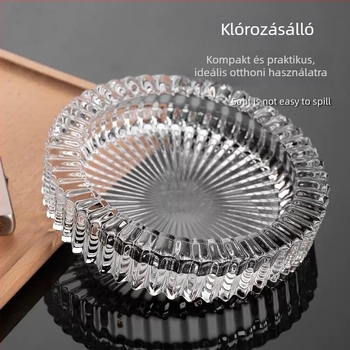 Hamutál üvegből, vastag, átlátszó kristály dizájnnal, négyszögletes vagy kerek forma, otthoni használatra — Edinger