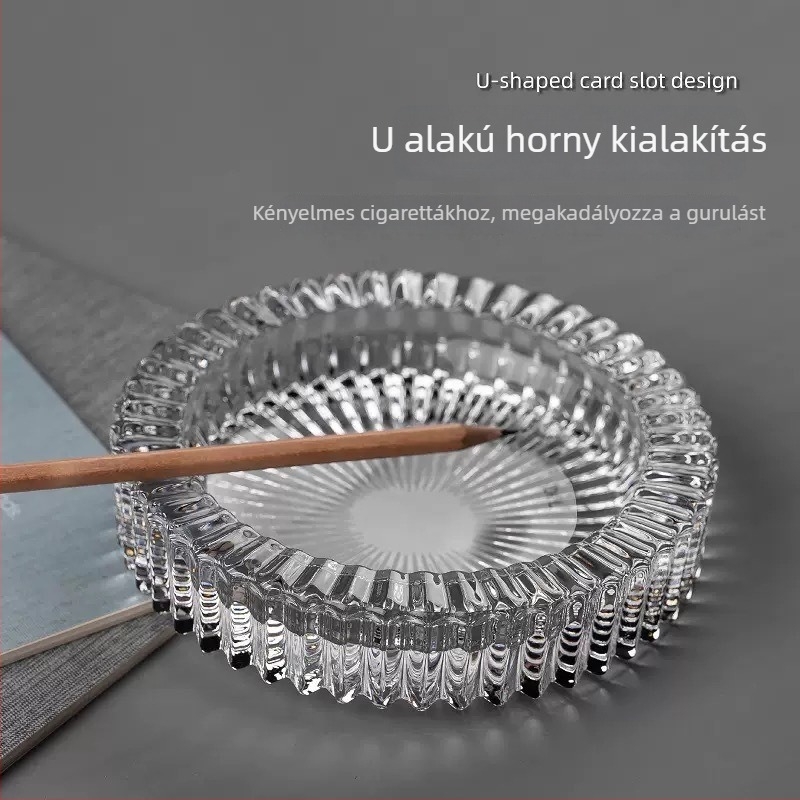 Hamutál üvegből, vastag, átlátszó kristály dizájnnal, négyszögletes vagy kerek forma, otthoni használatra — Edinger