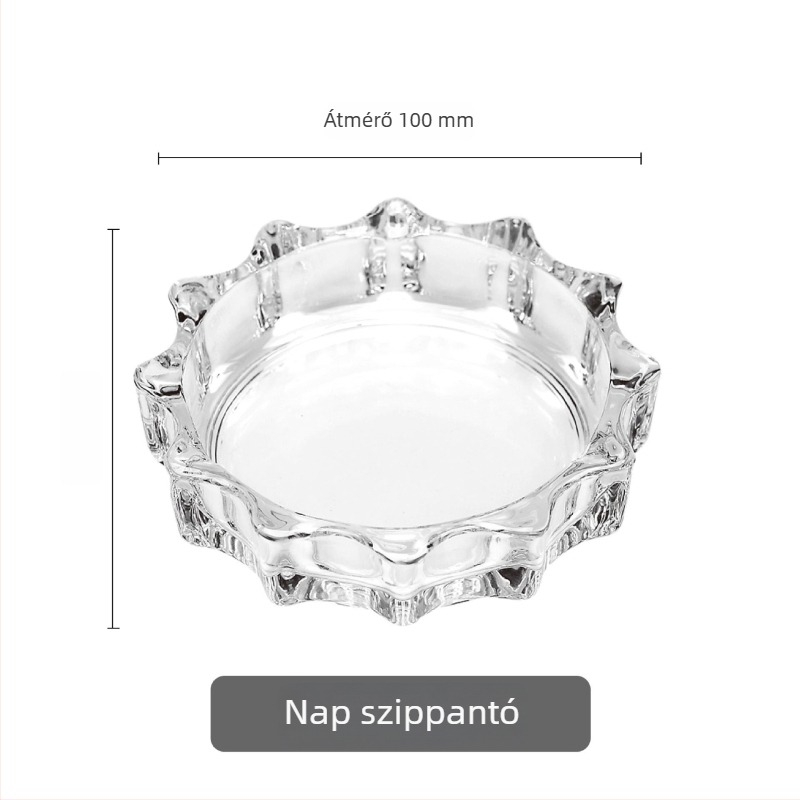 Hamutál üvegből, vastag, átlátszó kristály dizájnnal, négyszögletes vagy kerek forma, otthoni használatra — Edinger