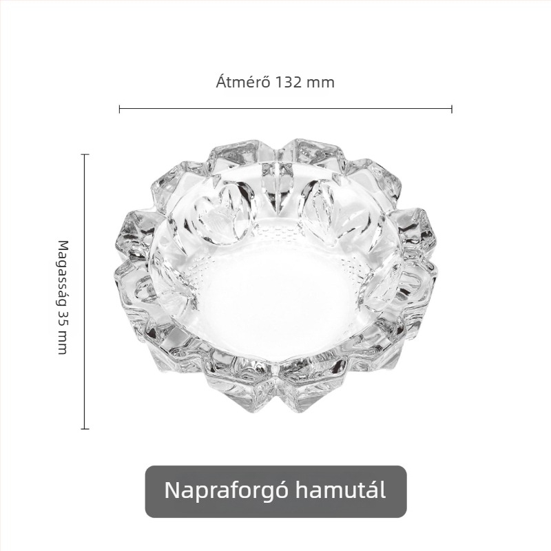 Hamutál üvegből, vastag, átlátszó kristály dizájnnal, négyszögletes vagy kerek forma, otthoni használatra — Edinger