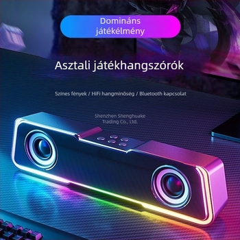 Bluetooth asztali hangszóró LED világítással, USB táplálású, 2.0 sztereó