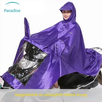 Unisex esőponcsó motorkerékpárhoz Oxford vászonból, vastag, PVC ragasztó réteggel, egy felnőttnek