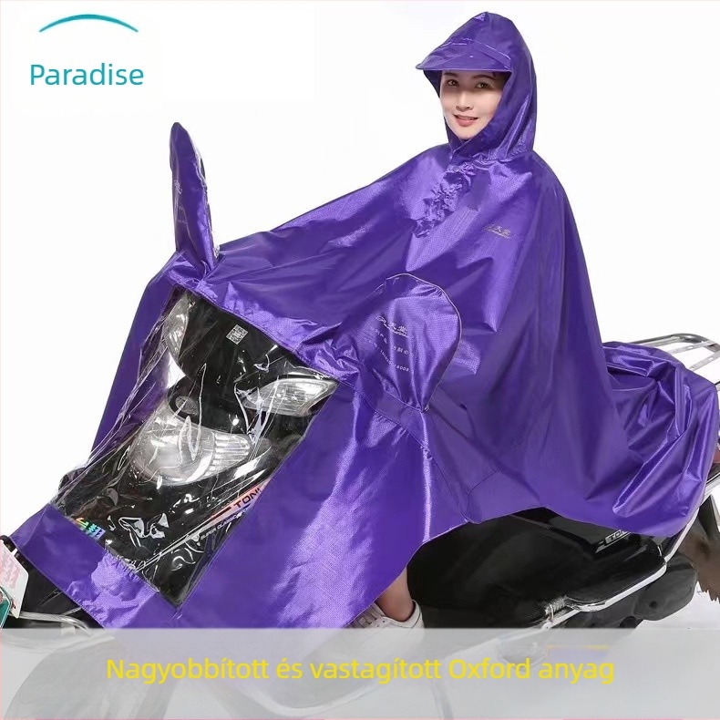 Unisex esőponcsó motorkerékpárhoz Oxford vászonból, vastag, PVC ragasztó réteggel, egy felnőttnek