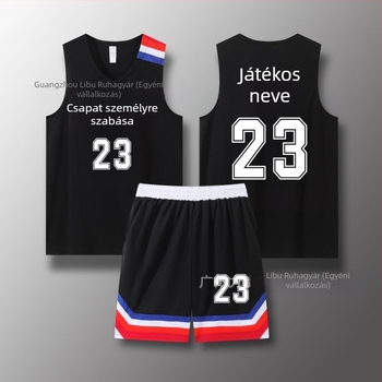 Kosárlabda mez és short készlet, keskeny vállú kivitel, egész éves viselet, uniszex, 100% poliészter anyag béléssel