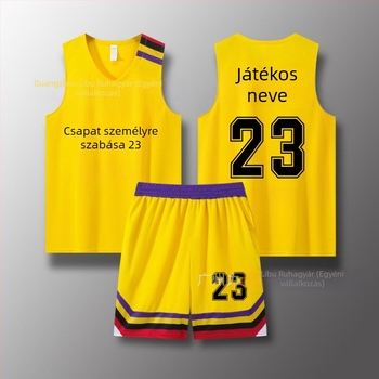 Kosárlabda mez és short készlet, keskeny vállú kivitel, egész éves viselet, uniszex, 100% poliészter anyag béléssel