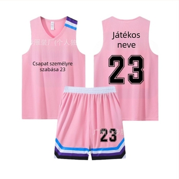 Kosárlabda mez és short készlet, keskeny vállú kivitel, egész éves viselet, uniszex, 100% poliészter anyag béléssel