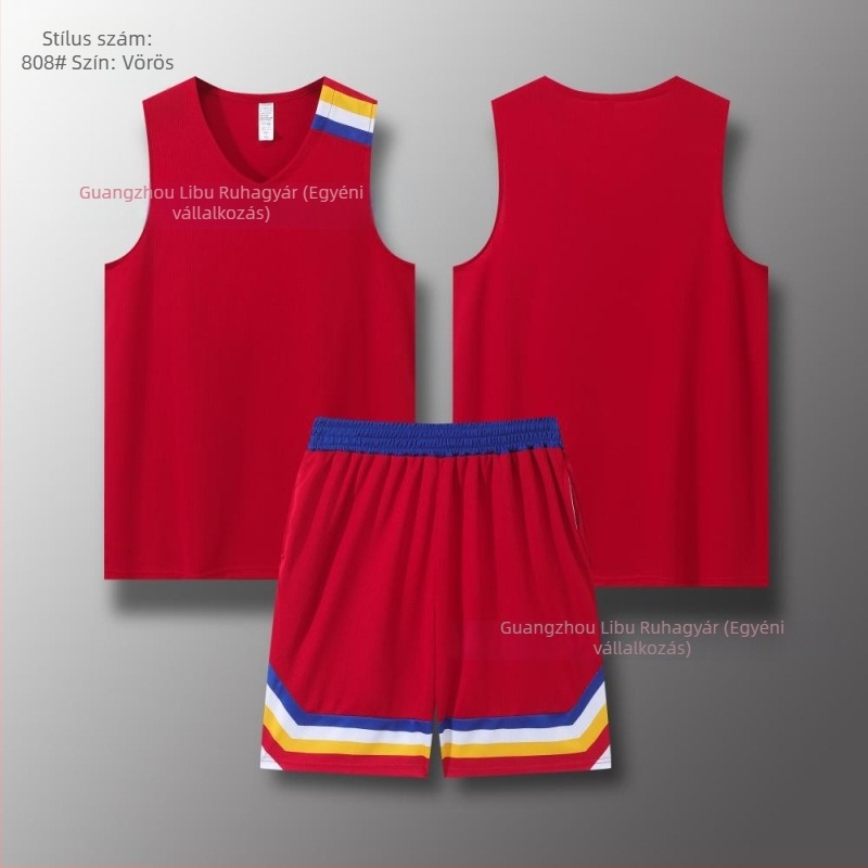 Kosárlabda mez és short készlet, keskeny vállú kivitel, egész éves viselet, uniszex, 100% poliészter anyag béléssel
