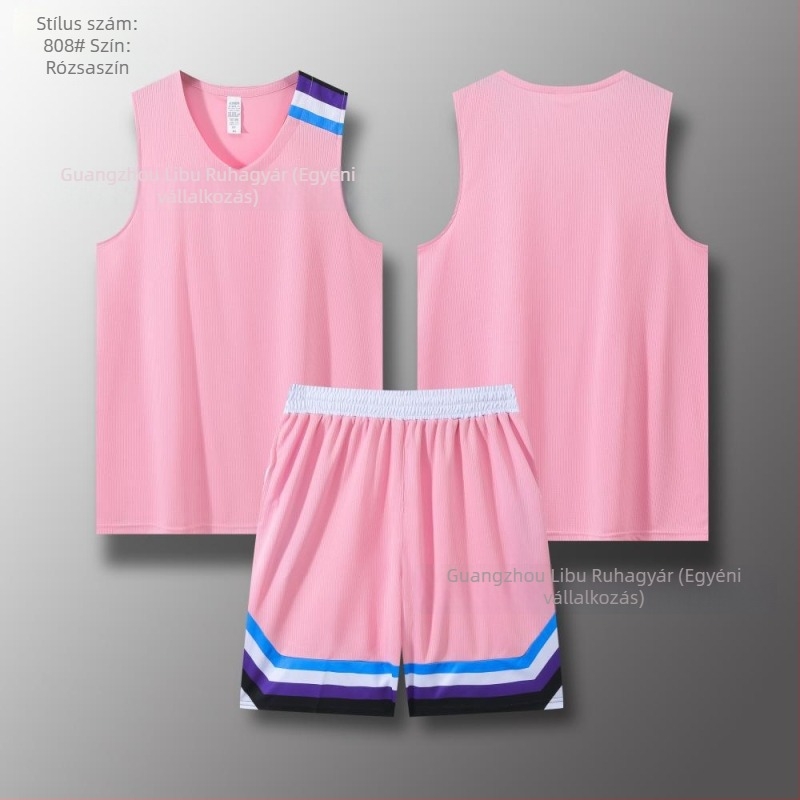 Kosárlabda mez és short készlet, keskeny vállú kivitel, egész éves viselet, uniszex, 100% poliészter anyag béléssel