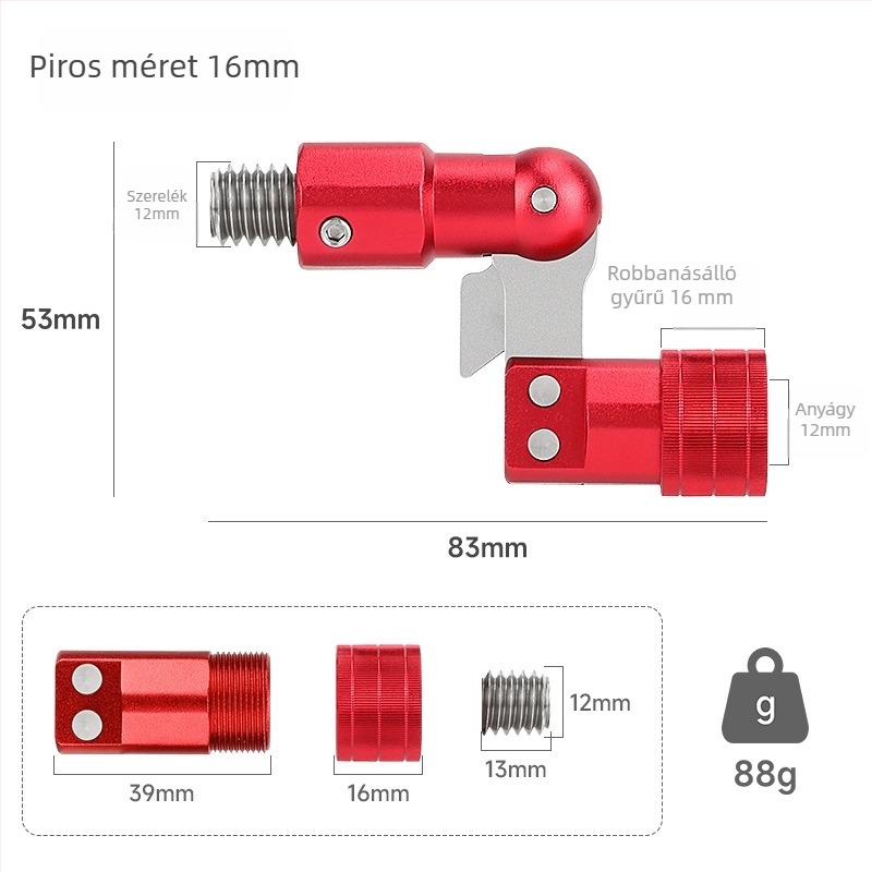 San Le összecsukható horgászháló adapter, alumíniumötvözet, nagy szilárdságú