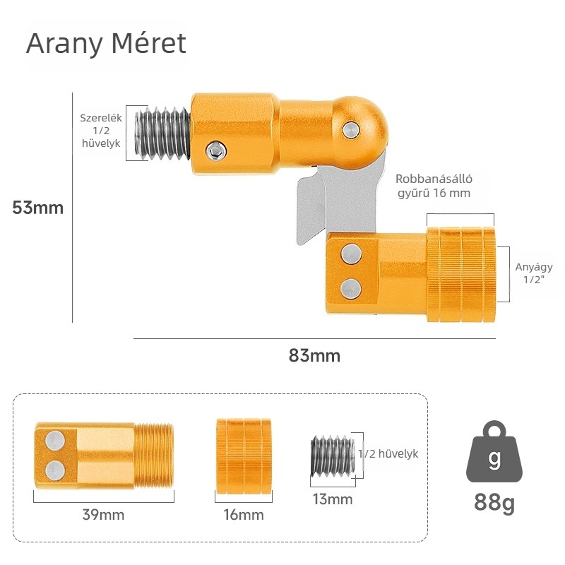 San Le összecsukható horgászháló adapter, alumíniumötvözet, nagy szilárdságú