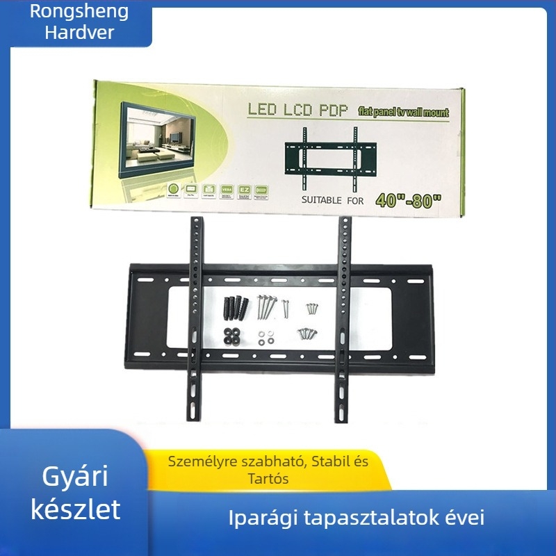 Fali LCD TV tartó, két szintű, teherbírás több mint 15 kg, vasból, VESA 200×200 / 400×400 / 600×400