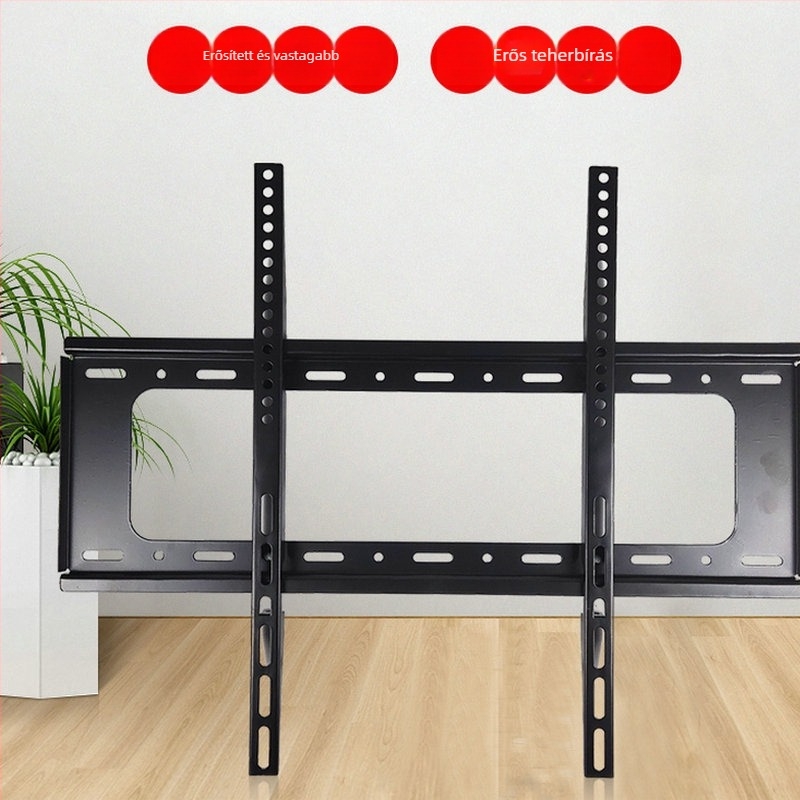 Fali LCD TV tartó, két szintű, teherbírás több mint 15 kg, vasból, VESA 200×200 / 400×400 / 600×400