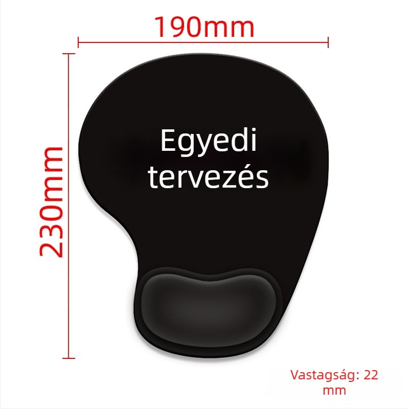 Személyre szabott csuklóegérpad vastag habbal, egyszínű