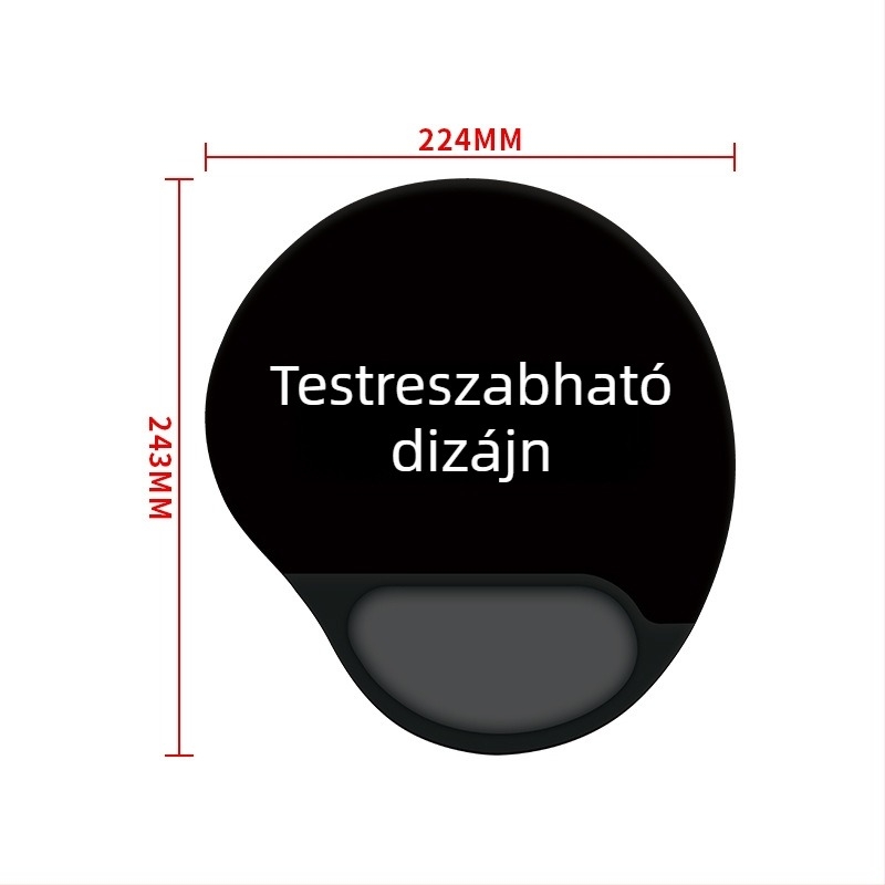 Személyre szabott csuklóegérpad vastag habbal, egyszínű
