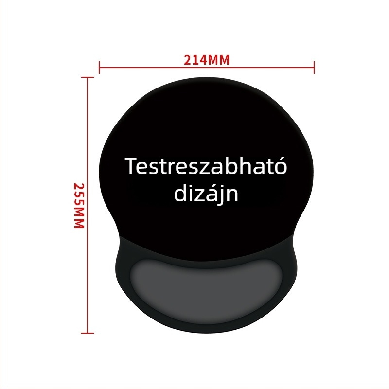 Személyre szabott csuklóegérpad vastag habbal, egyszínű