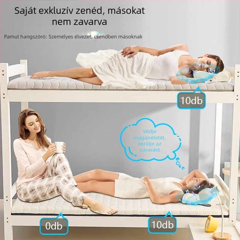 Csontvezetéses alvófülhallgató, Bluetooth 5.3, 100 Hz–20 kHz frekvenciaválasz, beépített 300–500 mAh akkumulátor, 10 m hatótávolság