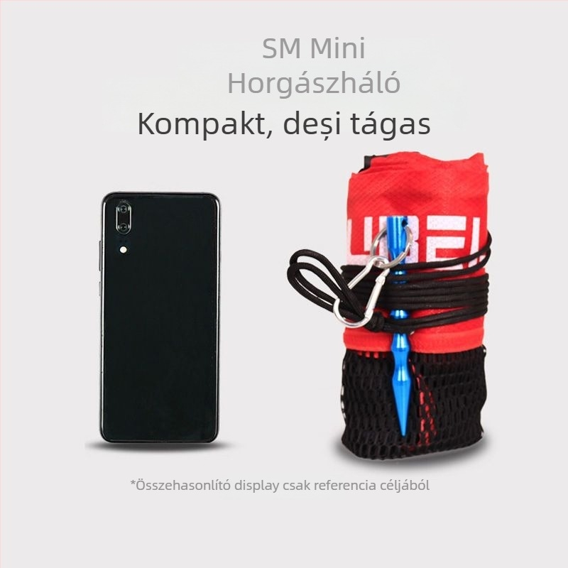 Horgász háló táska, hordozható, mini, gyorsan száradó; Márka AUBELO, Anyag: Háló