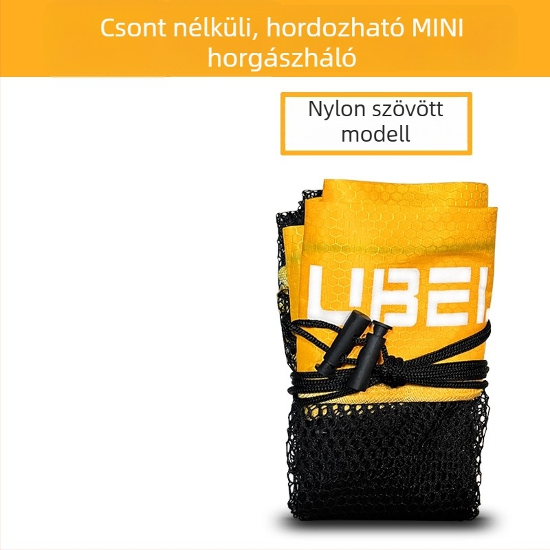 Horgász háló táska, hordozható, mini, gyorsan száradó; Márka AUBELO, Anyag: Háló
