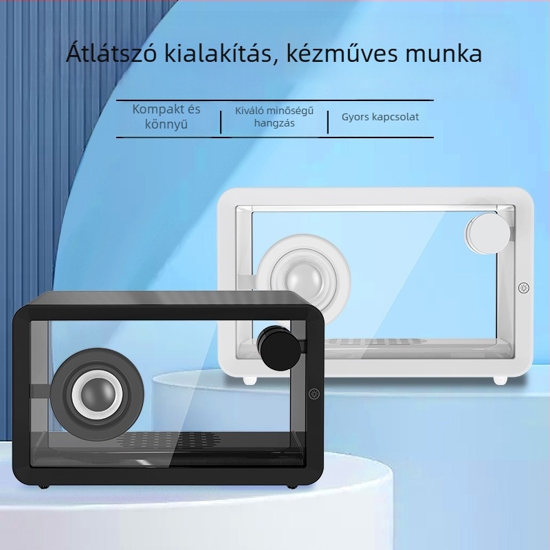 Bluetooth hangszóró atmoszférikus fényhatással, 8W kimenet, beépített akkumulátor 2000–4000mAh, frekvenciaválasz 100Hz–20kHz, Bluetooth 5.1, hatótáv akár 10 m