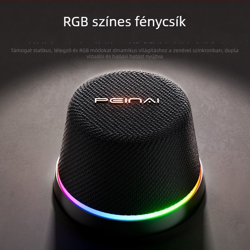 Mágneses Bluetooth hangsugárzó - IPX6 vízálló, BT 5.3, 360° surround hangzás, 5W, Beépített akkumulátor