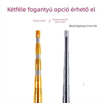 Rozsdamentes acélból készült teleszkópos horgász Gereblye vízi növények tisztítására, 8 vagy 12 fogú fejjel; tartozéka a Gereblye fej és a hálónyél.