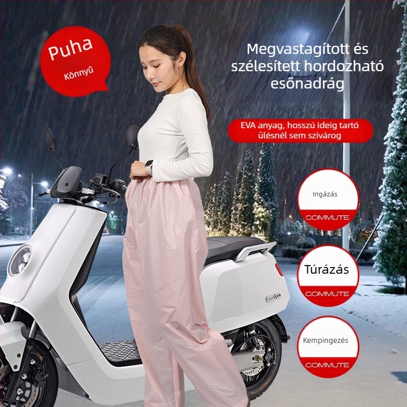 Felnőtt átlátszó esőnadrág EVA anyagból, vízálló, túrázáshoz, hegymászáshoz, horgászathoz, hordozható