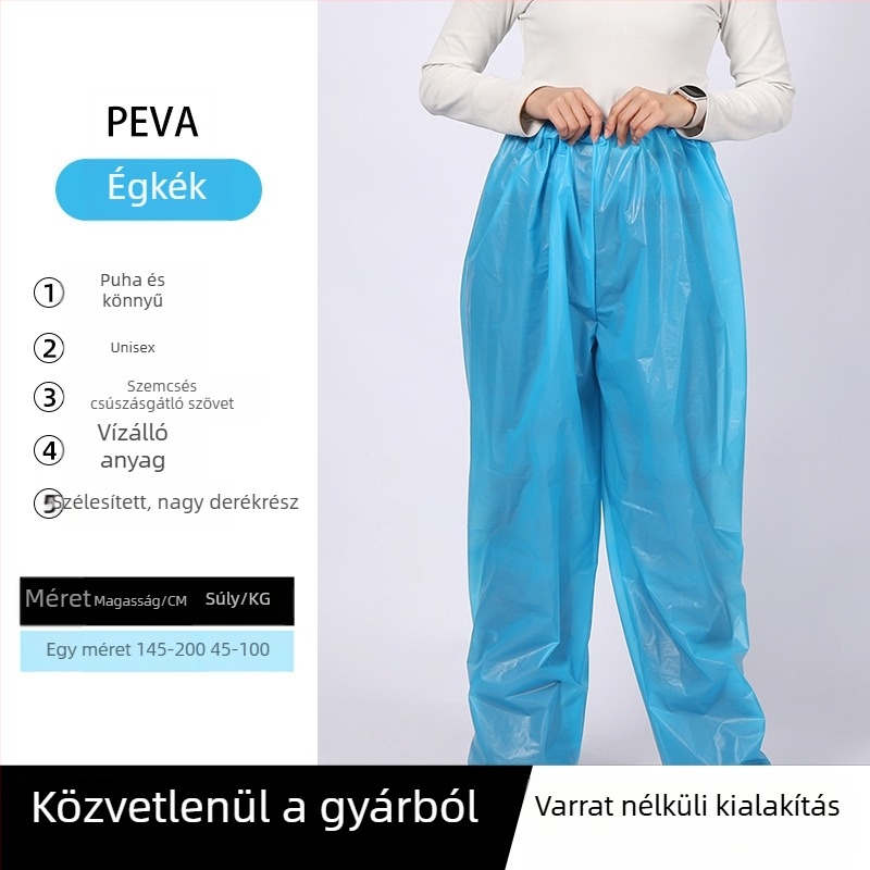Felnőtt átlátszó esőnadrág EVA anyagból, vízálló, túrázáshoz, hegymászáshoz, horgászathoz, hordozható
