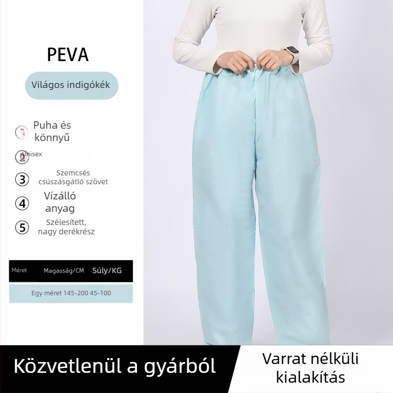 Felnőtt átlátszó esőnadrág EVA anyagból, vízálló, túrázáshoz, hegymászáshoz, horgászathoz, hordozható