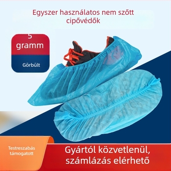 Egyszer használatos cipővédők, lélegző nemszőtt anyagból, vastagított kivitel, univerzális illeszkedés, porvédelmi