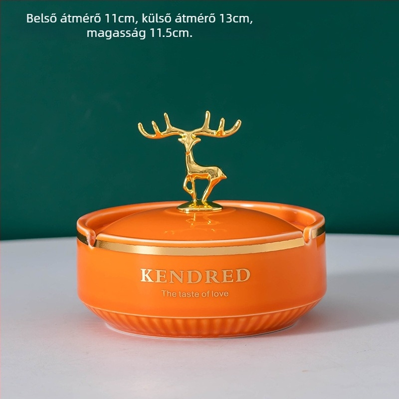 Kerámia hamutartó fedéllel, könnyed luxus stílus, logónyomtatás, testreszabhatóság, tároló funkció