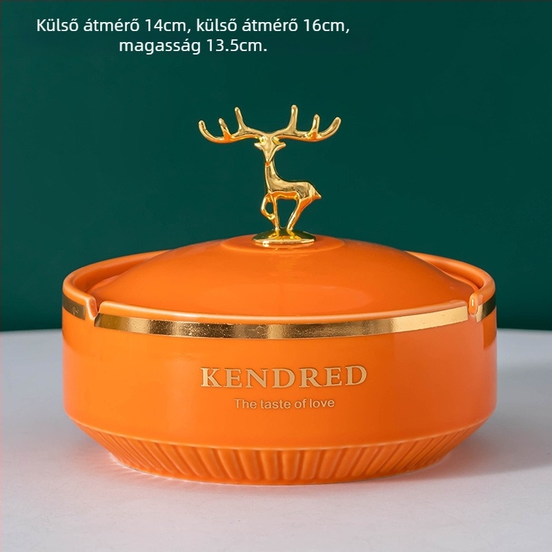 Kerámia hamutartó fedéllel, könnyed luxus stílus, logónyomtatás, testreszabhatóság, tároló funkció