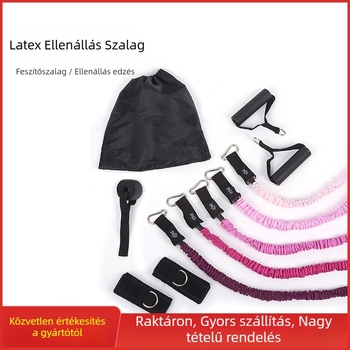 Pliometrikus ugróedző latex ellenállókötéllel bokszhoz és taekwondohoz – beltéri láb edzésre szánt fitnesz eszköz