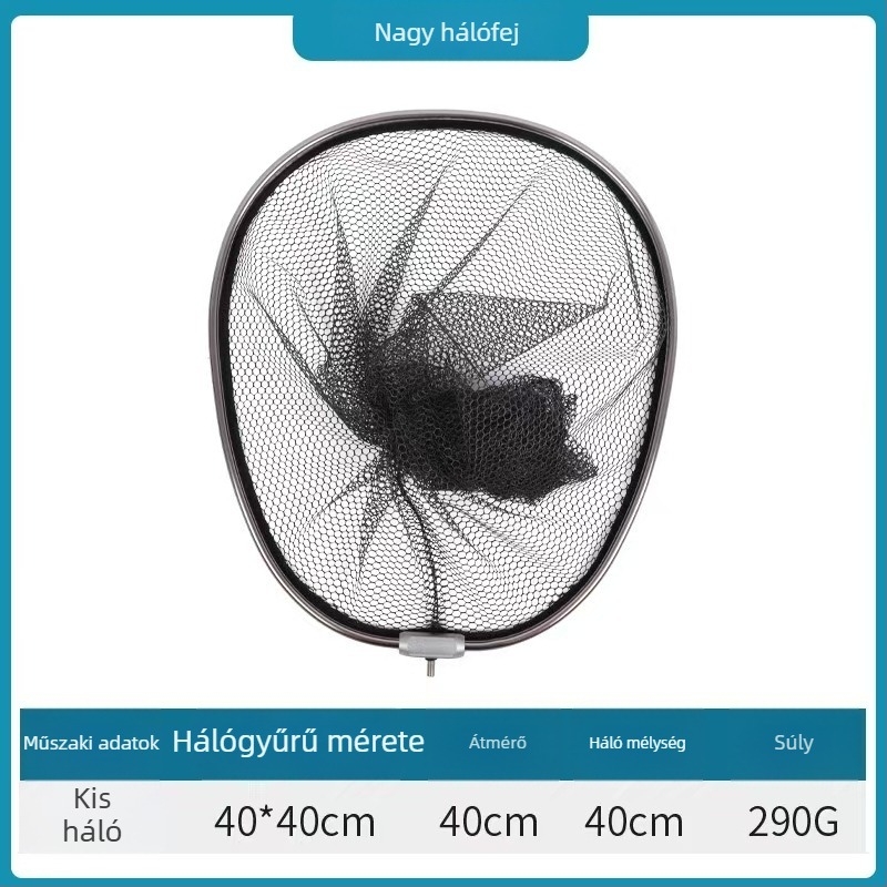 Óriási horgászháló ragasztott hálózattal és bevonattal anti-akasztódás, teherbírás 25 kg, mélység 50 cm
