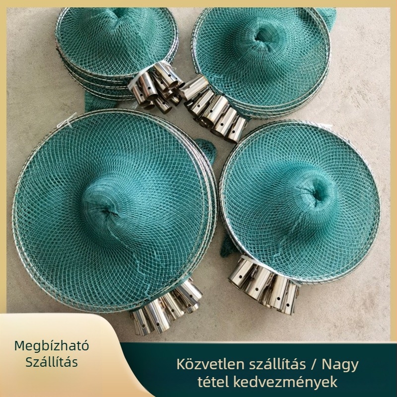 Szilárd rozsdamentes acél halászháló fej csomópontgyűrűvel és mechanizmussal