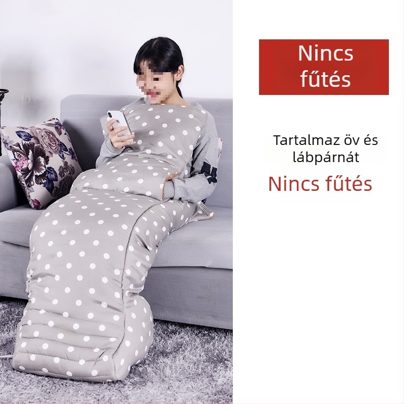 Fűtött talpbetétes papucs – USB-s táplálás, felső rész szőr és bőr kombinációval, férfiaknak