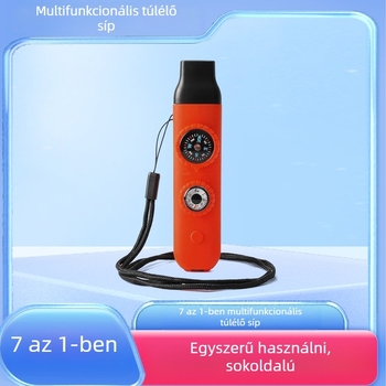 Other 7 az 1-ben többfunkciós kültéri síp LED-fénnyel, hőmérővel és iránytűvel