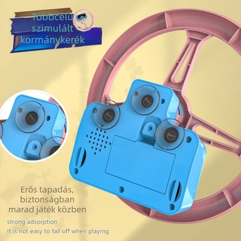 Világítós gyerek kormány játék - retro pilóta utas szimuláció, zene/hang, műanyag, memória legfeljebb 1 GB, elemes, 4–6 évesek