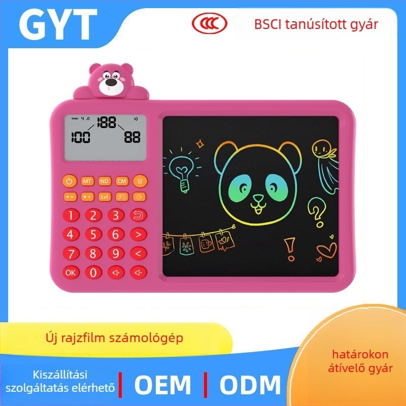 Okos korai oktatási gép szóbeli számológéppel és írásra szolgáló táblával 4–6 éveseknek — LCD-képernyő, újratölthető Li-ion akkumulátor, interaktív érintéses válasz