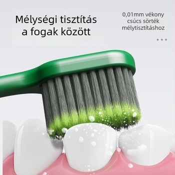 Kézi fogkefe puha sörtékkel, 4 darabos készlet, KR051, felnőtteknek, ínyvédelmet