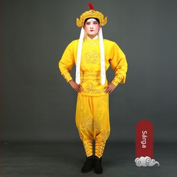 Hagyományos kínai opera jelmez készlet a színpadra: Pekingi és Qin opera, Wu-Sheng harci stílus, poliészter