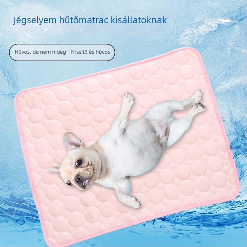 Jégselyem anyagú hűsítő matrac kutyáknak és macskáknak