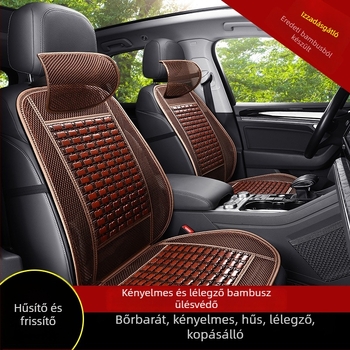 Bambusz szeletekből készült autóülés párna, nyári, lélegző, univerzális, egy darab