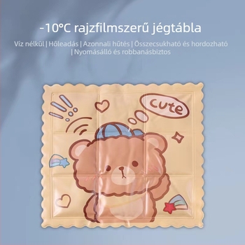 Hűtőpárna Cartoon dizájnnal, PVC anyag, jégkristály töltet, csúszásmentes, 50 db kartononként