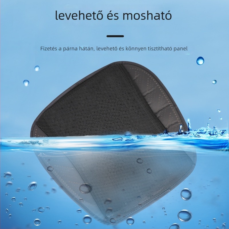Autóülés párna nyárra, szellőzés és hűtés, USB ventilátor, Ice Silk felület