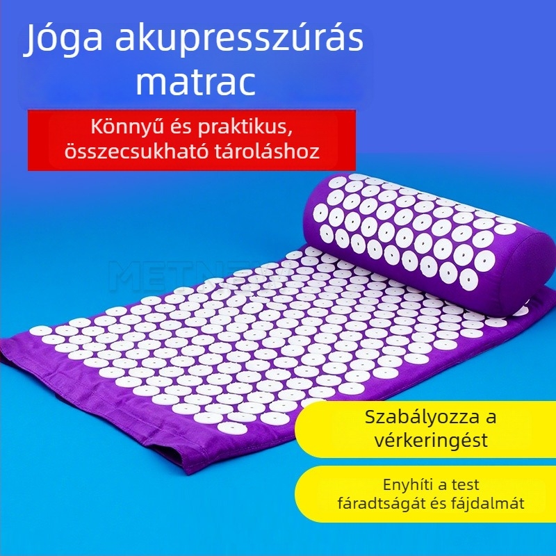 Akupunktúrás jóga matrac, 100% pamut, 470 g, 6 mm vastagság, Jingchen márka