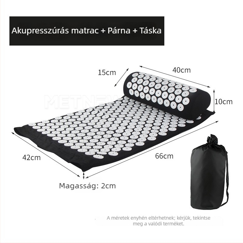 Akupunktúrás jóga matrac, 100% pamut, 470 g, 6 mm vastagság, Jingchen márka