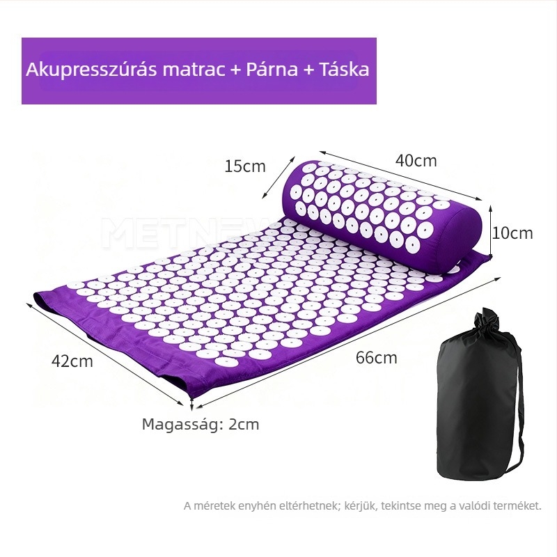 Akupunktúrás jóga matrac, 100% pamut, 470 g, 6 mm vastagság, Jingchen márka