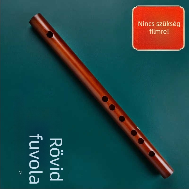 Pikolo fuvola bambuszból, modell 200, kezdőknek, flaneles táskával.