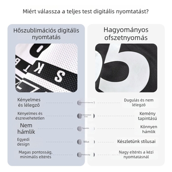 Kosárlabda mez – egyedi, teljes testet érintő, varrás nélküli digitális nyomtatású edzőtábor meze; anyag: Szintetikus rostok keverékei (100% poliészter); bélés: Poliészter (100%); termékszám: HLG-2024--333; sport: kosárlabda