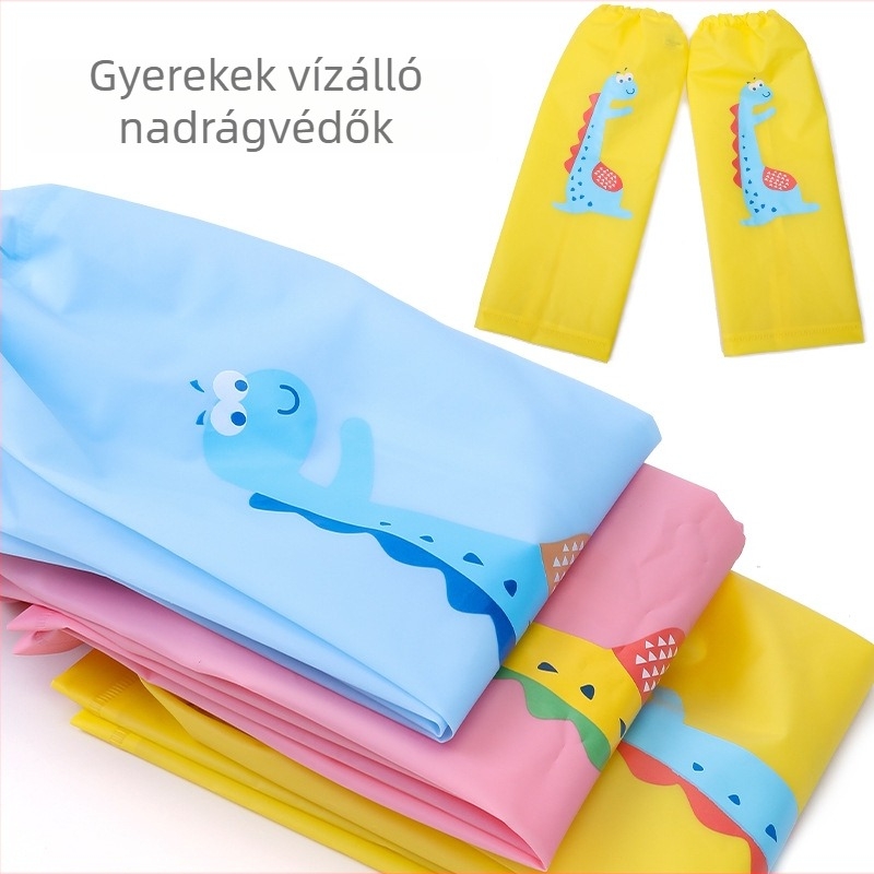 Gyerek EVA esőponcsó, egy darabból, vízálló PE ragasztó réteg, nyomtatott logó